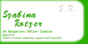 szabina rotzer business card