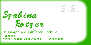 szabina rotzer business card